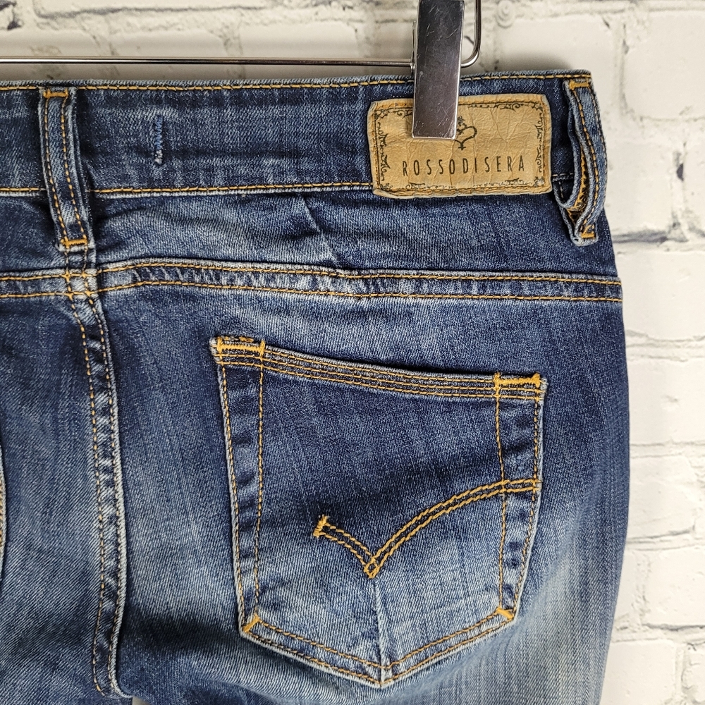 ROSSODISERA | cropped denim Italian jeans